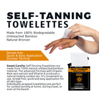 Sweet Carefor Pollution-free Biodegradable Single-Use Sunless Individual Wrapped Tanning Wipes, 8 Count (Pack of 1)