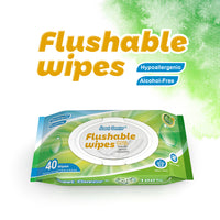 Sweet Carefor Wipes Flushable Wet Wipes, Wet Toilet Cleaning Paper, 8 Flip-Top Packs, 40 Wipes per Pack (320 Wipes Total, Wipe Size: 7.24in x 5in) JF3072x8